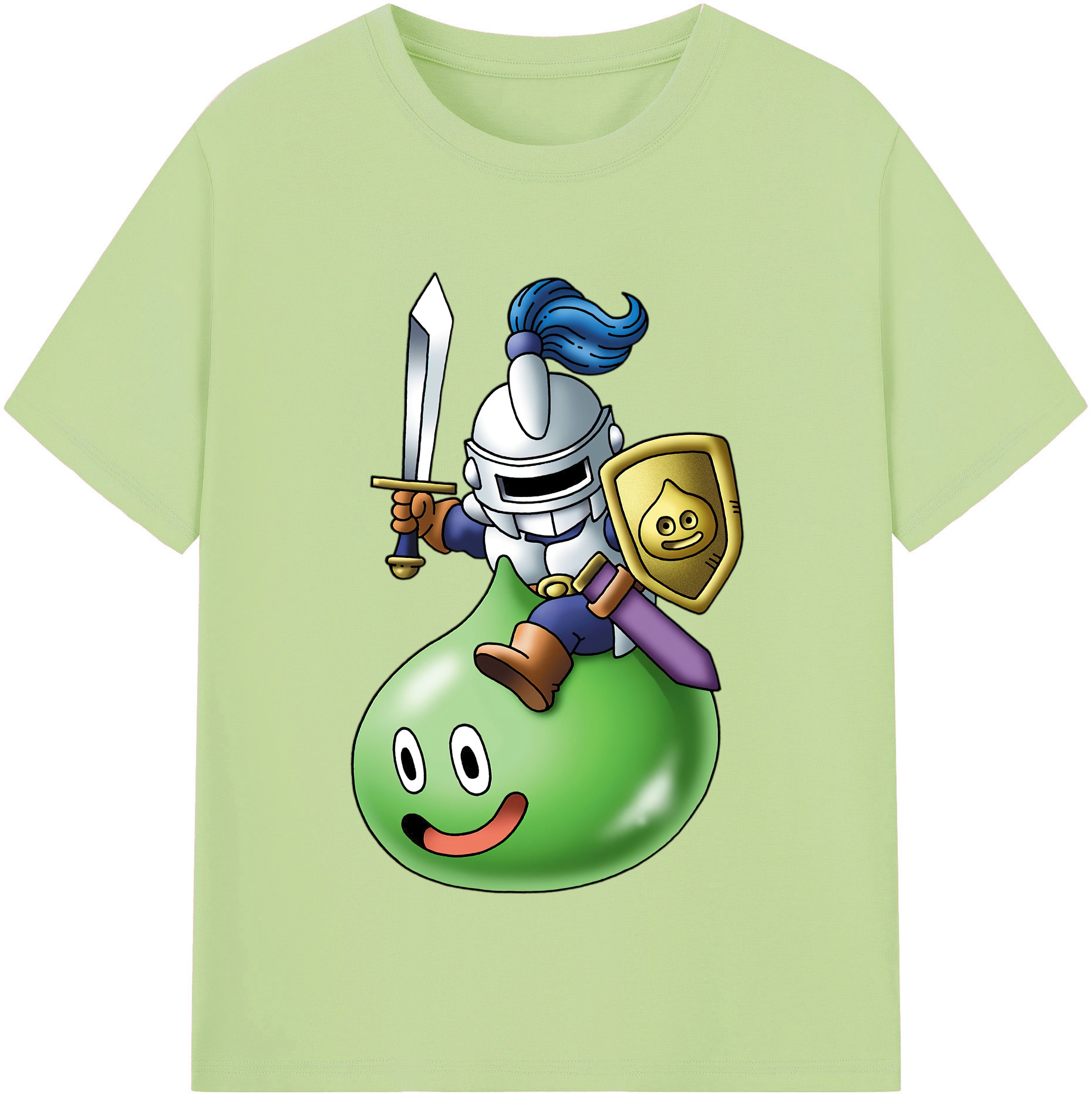 （画像用） ドラゴンクエスト Doragon Kuesuto Dragon Quest 綿100％半袖Tシャツ（フロントプリント）